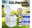 22L Portable Toilet Outdoor Camping Caravan Marine Motorhome RV Potty - Grey
