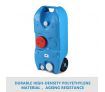 40L Wheel Water Tank Portable Outdoor Caravan Camping Motorhome Container - Blue