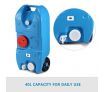 40L Wheel Water Tank Portable Outdoor Caravan Camping Motorhome Container - Blue