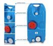 40L Wheel Water Tank Portable Outdoor Caravan Camping Motorhome Container - Blue