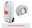 40L Wheel Water Tank Portable Outdoor Caravan Camping Motorhome Container - Grey