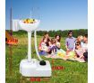 17L Portable Camping Basin Sink Hand Wash Stand Wheel Water Tank for Outdoor Trip - Gray