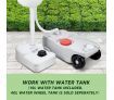 17L Portable Camping Basin Sink Hand Wash Stand Wheel Water Tank for Outdoor Trip - Gray