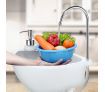 17L Portable Camping Basin Sink Hand Wash Stand Wheel Water Tank for Outdoor Trip - Gray