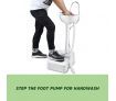 17L Portable Camping Basin Sink Hand Wash Stand Wheel Water Tank for Outdoor Trip - Gray