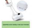 17L Portable Camping Basin Sink Hand Wash Stand Wheel Water Tank for Outdoor Trip - Gray