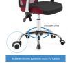 Adjustable Breathable Ergo Mesh Office Computer Chair w/ Lumbar Support - Black/Red