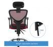Adjustable Breathable Ergo Mesh Office Computer Chair w/ Lumbar Support - Black/Red