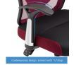 Adjustable Breathable Ergo Mesh Office Computer Chair w/ Lumbar Support - Black/Red