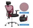 Adjustable Breathable Ergo Mesh Office Computer Chair w/ Lumbar Support - Black/Red