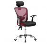 Adjustable Breathable Ergo Mesh Office Computer Chair w/ Lumbar Support - Black/Red