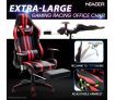 Racing Gaming Office Chair PU Leather Computer Seat w/Adjustable Headrest & Footrest