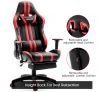 Racing Gaming Office Chair PU Leather Computer Seat w/Adjustable Headrest & Footrest