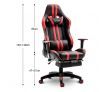 Racing Gaming Office Chair PU Leather Computer Seat w/Adjustable Headrest & Footrest