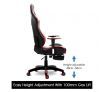 Racing Gaming Office Chair PU Leather Computer Seat w/Adjustable Headrest & Footrest
