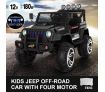 Kids Off Road Ride On Toy Electric Remote Control Truck Jeep w/Built-in Songs - Black