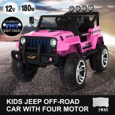 Kids Off Road Ride on Toy Remote Control Electric Built-in Songs - Pink