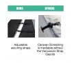Caravan Front Cover Waterproof Towing Window Protection Universal w/Carry Bag - 216 x 192cm