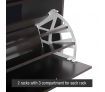 18 Pair Shoe Cabinet 2 Rack Wooden Home Footwear Storage Stand - Walnut