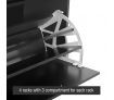 60 Pair Shoe Cabinet 4 Rack Wooden Home Footwear Storage Stand - Black