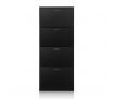 60 Pair Shoe Cabinet 4 Rack Wooden Home Footwear Storage Stand - Black