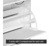 60 Pair Shoe Cabinet 4 Rack Wooden Home Footwear Storage Stand - White