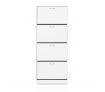60 Pair Shoe Cabinet 4 Rack Wooden Home Footwear Storage Stand - White