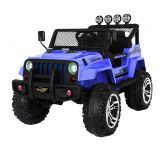 Electric Ride on Toy Off Road Jeep Remote Control Kids Built-in Music - Blue