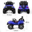 Electric Ride on Toy Off Road Jeep Remote Control Kids Built-in Music - Blue
