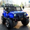 Electric Ride on Toy Off Road Jeep Remote Control Kids Built-in Music - Blue