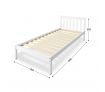 New Wooden Bed Frame Single Pine Bedroom Furniture for Adult Kid White
