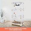 Multi-layer Cat Cage Luxurious Wire Pet House Crate with Wheels - Brown