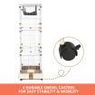 Multi-layer Cat Cage Luxurious Wire Pet House Crate with Wheels - Brown