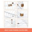 Multi-layer Cat Cage Luxurious Wire Pet House Crate with Wheels - Brown