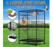 Cat House Pet Hamster Animal Home Rabbit Hutch Ferret Aviary Bird Cage Powder Coated Frame Bottom Lock 4 Levels