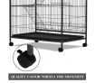 Cat House Pet Hamster Animal Home Rabbit Hutch Ferret Aviary Bird Cage Powder Coated Frame Bottom Lock 4 Levels