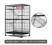 Cat House Pet Hamster Animal Home Rabbit Hutch Ferret Aviary Bird Cage Powder Coated Frame Bottom Lock 4 Levels