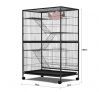 Cat House Pet Hamster Animal Home Rabbit Hutch Ferret Aviary Bird Cage Powder Coated Frame Bottom Lock 4 Levels