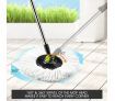 360 Degree Spin Rotating Mop and Bucket Set w/ Wheels and 4 Microfiber Mop Heads