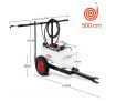 60L ATV Weed Garden Sprayer w/4 Nozzle Boom 130PSI Pump Trailer Tank