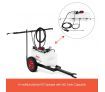 60L ATV Weed Garden Sprayer w/4 Nozzle Boom 130PSI Pump Trailer Tank