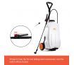 20L Weed Garden Wheel Backpack Sprayer w/4 Nozzle Pump Tank Hose Lance Belt