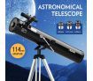 Astronomical Telescope Aperture 114mm 675x Zoom w/ Tripod - Black
