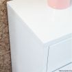 High Gloss Six Drawer Cabinet - White