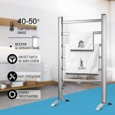 Maxkon 6 Bars Heated Towel Rail Warmer Electric Freestanding Bathroom Drying Rack