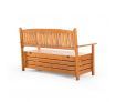 1.5M 3 Seat Wooden Outdoor Garden Storage Bench Chair Box Chest Furniture Timber