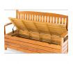 1.5M 3 Seat Wooden Outdoor Garden Storage Bench Chair Box Chest Furniture Timber