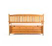 1.5M 3 Seat Wooden Outdoor Garden Storage Bench Chair Box Chest Furniture Timber