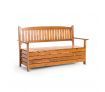 1.5M 3 Seat Wooden Outdoor Garden Storage Bench Chair Box Chest Furniture Timber