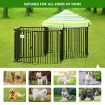 10 Panel Pet Dog Playpen Puppy Crate Exercise Cage Enclosure w/ Gazebo Cover